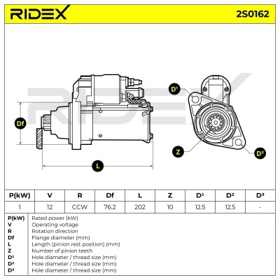 Rozrusznik RIDEX 2S0162 2S0162 - foto 7