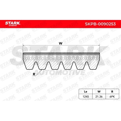 Pasek Klinowy Wielorowkowy Stark SKPB-0090253 SKPB-0090253 - foto 6