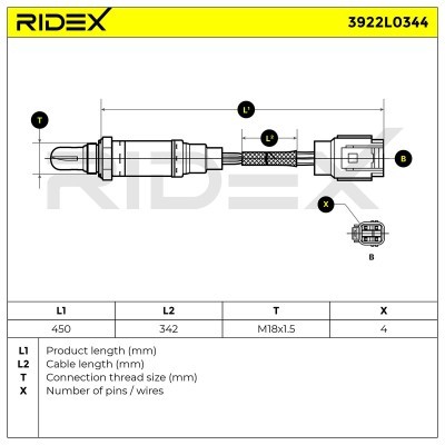 Sonda Lambda RIDEX 3922L0344 3922L0344 - foto 6