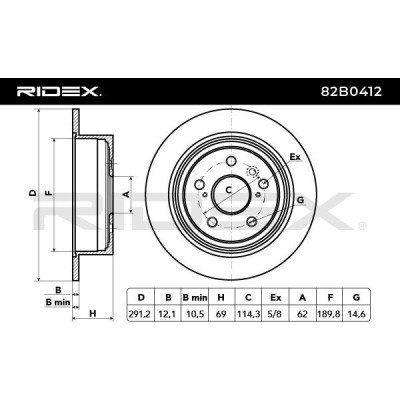 Tarcza hamulcowa RIDEX 82B0412 82B0412 - foto 3