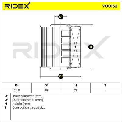Filtr Oleju RIDEX 7O0132 7O0132 - foto 5