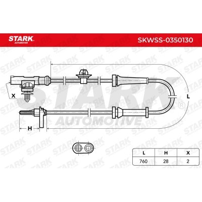 Czujnik ABS Stark SKWSS-0350130 SKWSS-0350130 - foto 5