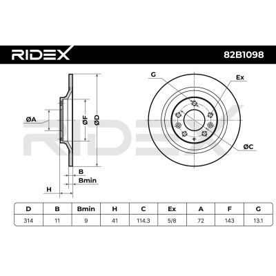 Tarcza hamulcowa RIDEX 82B1098 82B1098 - foto 6