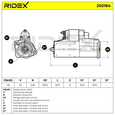 Rozrusznik RIDEX 2S0184 2S0184 - foto 6