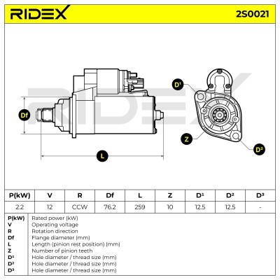 Rozrusznik RIDEX 2S0021 2S0021 - foto 6