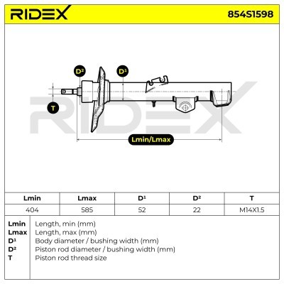 Amortyzator RIDEX 854S1598 854S1598 - foto 5