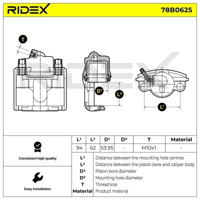 Zacisk Hamulcowy RIDEX 78B0625 78B0625 - foto 4