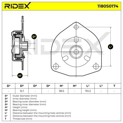 Mocowanie Amortyzatora RIDEX 1180S0174 1180S0174 - foto 4