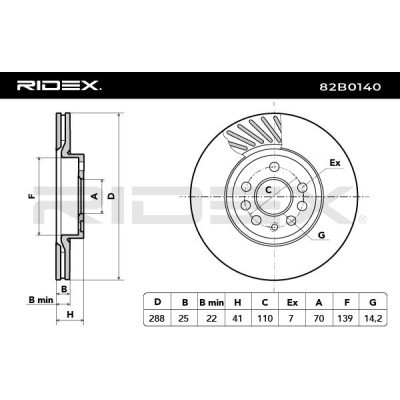 Tarcza hamulcowa RIDEX 82B0140 82B0140 - foto 7