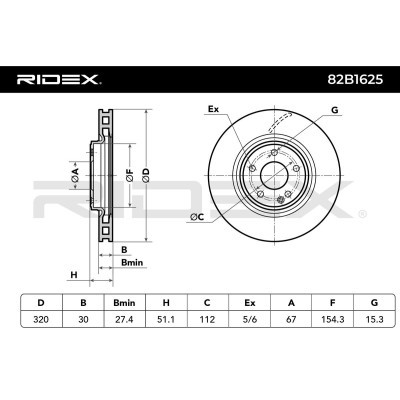 Tarcza hamulcowa RIDEX 82B1625 82B1625 - foto 8
