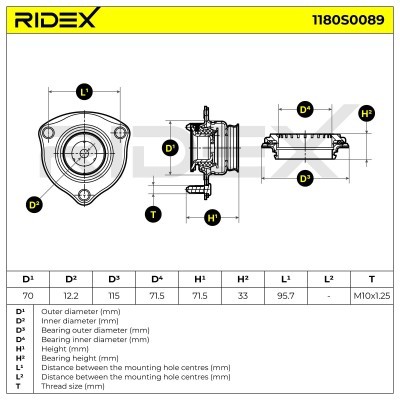 Mocowanie Amortyzatora RIDEX 1180S0089 1180S0089 - foto 5