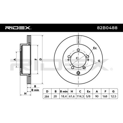 Tarcza hamulcowa RIDEX 82B0488 82B0488 - foto 4