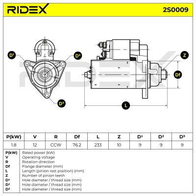 Rozrusznik RIDEX 2S0009 2S0009 - foto 6