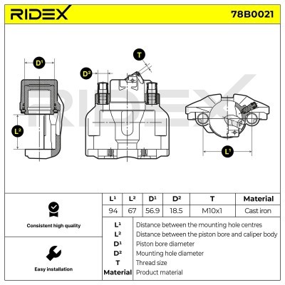 Zacisk Hamulcowy RIDEX 78B0021 78B0021 - foto 5