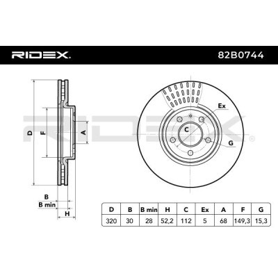 Tarcza hamulcowa RIDEX 82B0744 82B0744 - foto 6