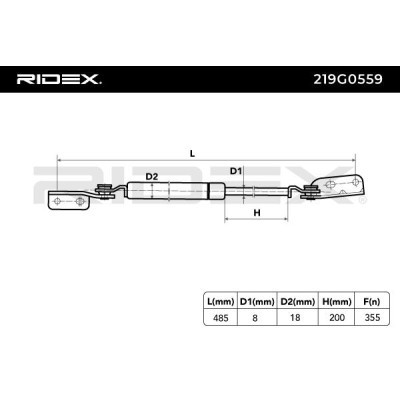 Amortyzator Pokrywy Bagażnika RIDEX 219G0559 219G0559 - foto 7
