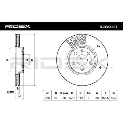 Tarcza hamulcowa RIDEX 82B0411 82B0411 - foto 3