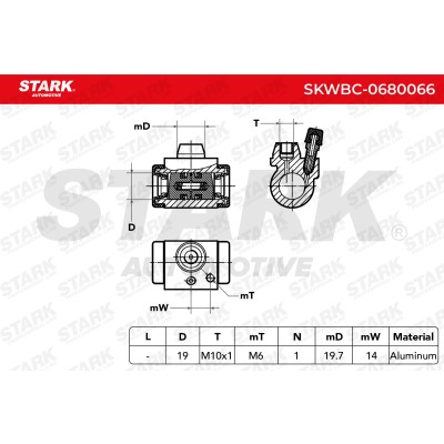 Cylinderek hamulcowy Stark SKWBC-0680066 SKWBC-0680066 - foto 6
