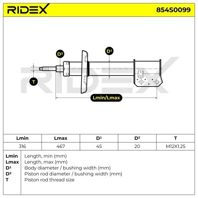Amortyzator RIDEX 854S0099 854S0099 - foto 8