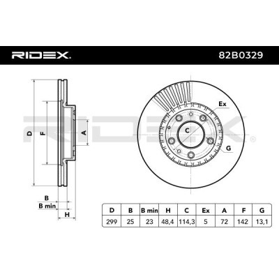 Tarcza hamulcowa RIDEX 82B0329 82B0329 - foto 5