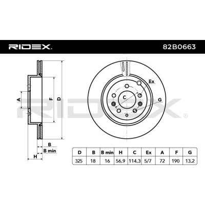 Tarcza hamulcowa RIDEX 82B0663 82B0663 - foto 3