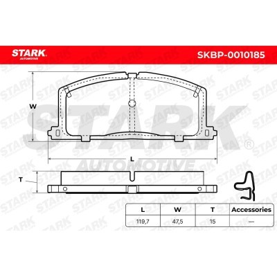 Klocki hamulcowe Stark SKBP-0010185 SKBP-0010185 - foto 3