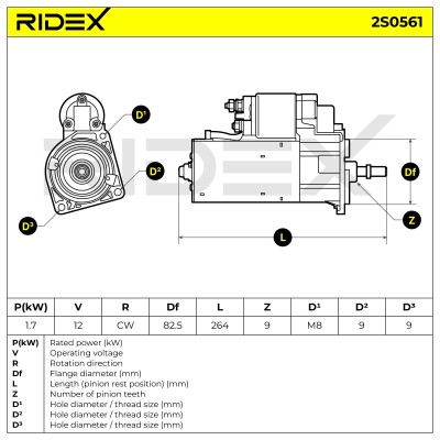 Rozrusznik RIDEX 2S0561 2S0561 - foto 6