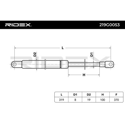 Amortyzator Pokrywy Bagażnika RIDEX 219G0053 219G0053 - foto 4
