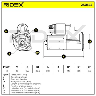 Rozrusznik RIDEX 2S0142 2S0142 - foto 6