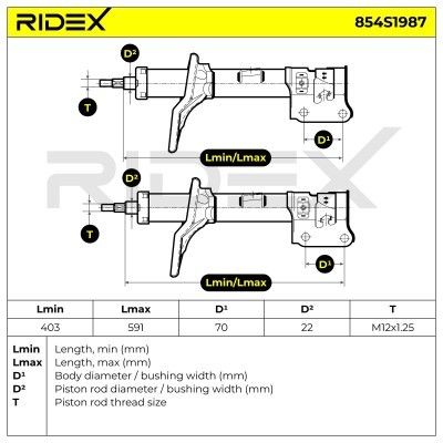 Amortyzator RIDEX 854S1987 854S1987 - foto 5