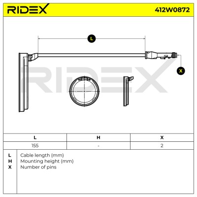 Czujnik ABS RIDEX 412W0872 412W0872 - foto 6