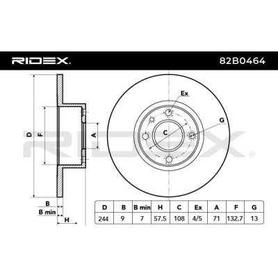 Tarcza hamulcowa RIDEX 82B0464 82B0464 - foto 3