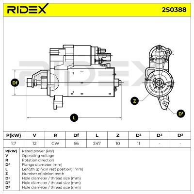 Rozrusznik RIDEX 2S0388 2S0388 - foto 7