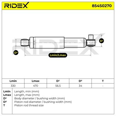 Amortyzator RIDEX 854S0270 854S0270 - foto 8