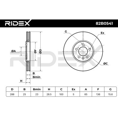 Tarcza hamulcowa RIDEX 82B0541 82B0541 - foto 6