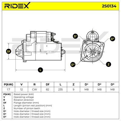 Rozrusznik RIDEX 2S0134 2S0134 - foto 6
