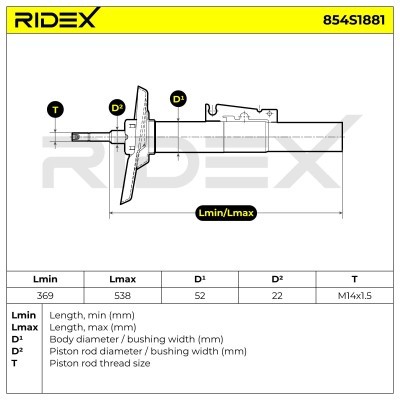 Amortyzator RIDEX 854S1881 854S1881 - foto 8