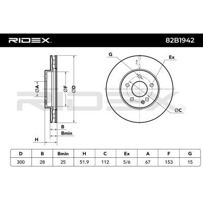 Tarcza hamulcowa RIDEX 82B1942 82B1942 - foto 5