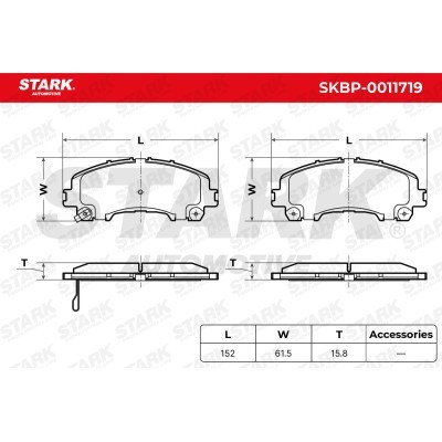 Klocki hamulcowe Stark SKBP-0011719 SKBP-0011719 - foto 5