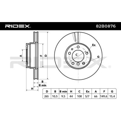Tarcza hamulcowa RIDEX 82B0876 82B0876 - foto 3
