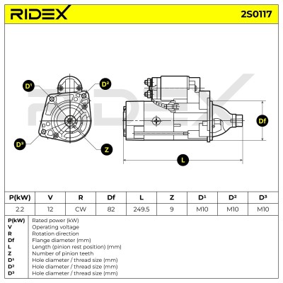 Rozrusznik RIDEX 2S0117 2S0117 - foto 7