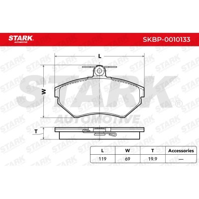 Klocki hamulcowe Stark SKBP-0010133 SKBP-0010133 - foto 3