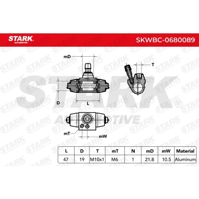 Cylinderek hamulcowy Stark SKWBC-0680089 SKWBC-0680089 - foto 5