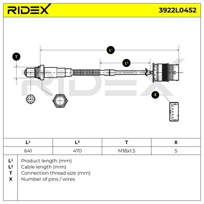 Sonda Lambda RIDEX 3922L0452 3922L0452 - foto 7