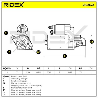 Rozrusznik RIDEX 2S0143 2S0143 - foto 6