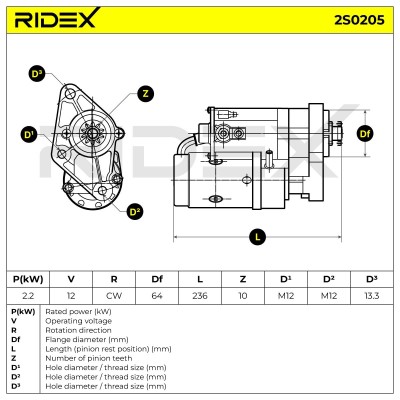 Rozrusznik RIDEX 2S0205 2S0205 - foto 9