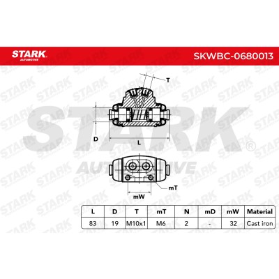 Cylinderek hamulcowy Stark SKWBC-0680013 SKWBC-0680013 - foto 5