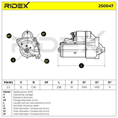 Rozrusznik RIDEX 2S0047 2S0047 - foto 6