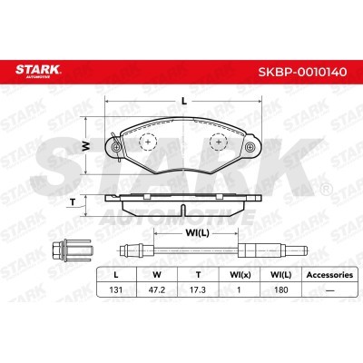 Klocki hamulcowe Stark SKBP-0010140 SKBP-0010140 - foto 3