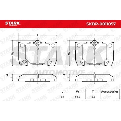 Klocki hamulcowe Stark SKBP-0011057 SKBP-0011057 - foto 3